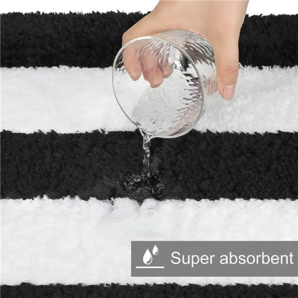 3 Pieces Bathroom Rug, Ultra Soft Non-Slip Bath Mats Sets, Microfiber Absorbent